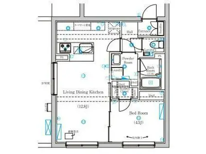 MINDKOUJIYA(1LDK/4階)の間取り写真