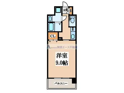 FOREST GRACE高井田I(1K/13階)の間取り写真