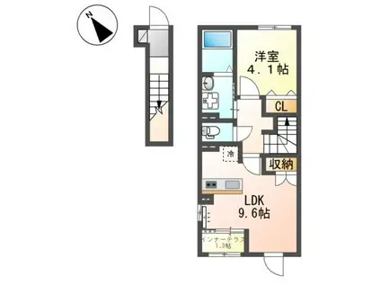 MAISON CHEMIN (1K/2階)の間取り写真