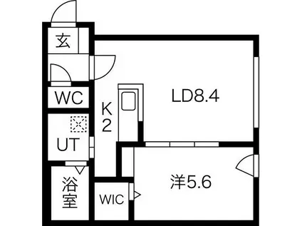 ラフレーズN32(1LDK/4階)の間取り写真