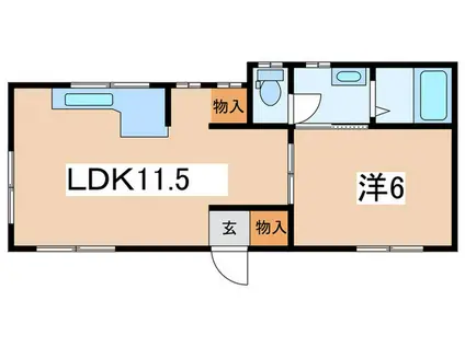 KHOUSE二俣川(1LDK/2階)の間取り写真