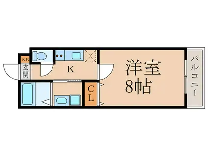 BRILLIA COURT 龍谷大前(1K/2階)の間取り写真