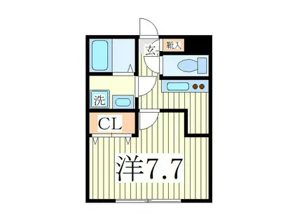 流山PS-1(1K/1階)の間取り写真