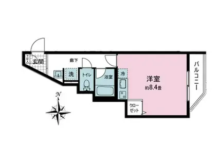 SOLEIL(1K/1階)の間取り写真