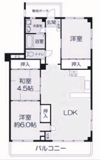 ドゥエリング北夙川(3LDK/2階)の間取り写真