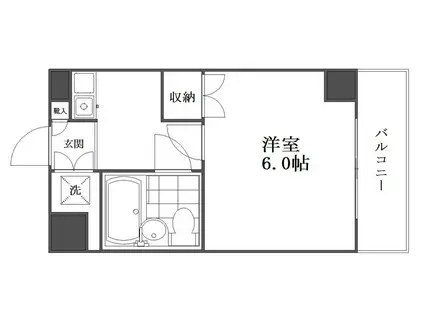 ソレイユ高島平第2(1K/7階)の間取り写真