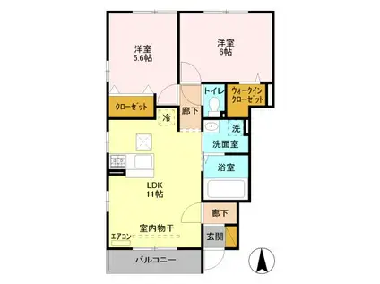 サニーコーポラス(2LDK/1階)の間取り写真