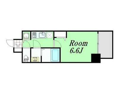 スワンズシティ塚本アクシア(1K/3階)の間取り写真