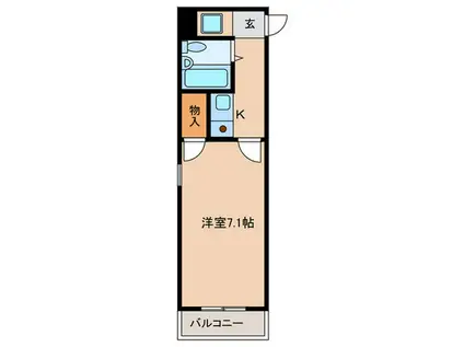 キャピタル上前津(1K/5階)の間取り写真