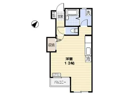 フィオリーシェ大宮(ワンルーム/B1階)の間取り写真