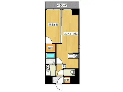 NISHIKI SMIL(1LDK/11階)の間取り写真