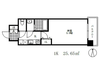 リヴィアスコウベソレイユ(1K/10階)の間取り写真