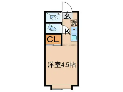 コスモ金町(1K/2階)の間取り写真