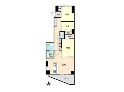 カテリーナ石神井公園(3LDK/1階)の間取り写真