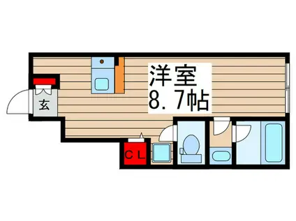 MITIA TERRACE 大町(ワンルーム/1階)の間取り写真