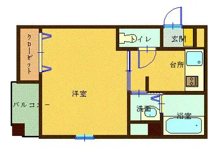 森塚第12マンション(1K/5階)の間取り写真