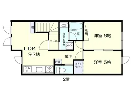 ソラーナ(2LDK/2階)の間取り写真