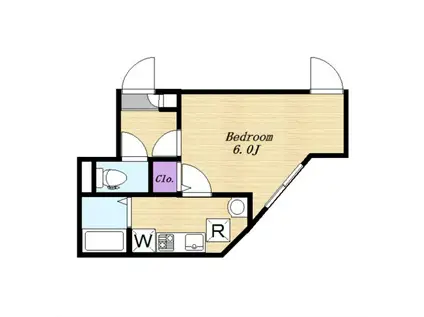 ESPOIR(1K/3階)の間取り写真