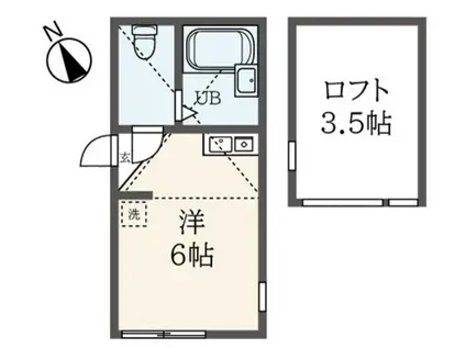 MKハイツ天王町(ワンルーム/1階)の間取り写真