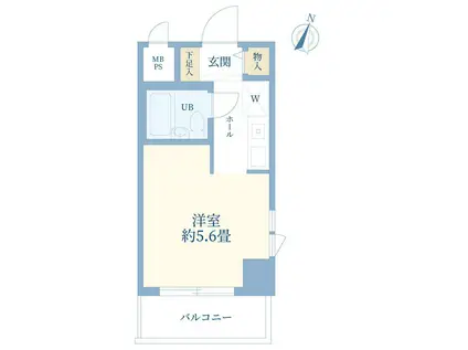 ライオンズプラザ鶴間(ワンルーム/5階)の間取り写真