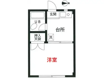 ハイツレイメイ22(1K/3階)の間取り写真