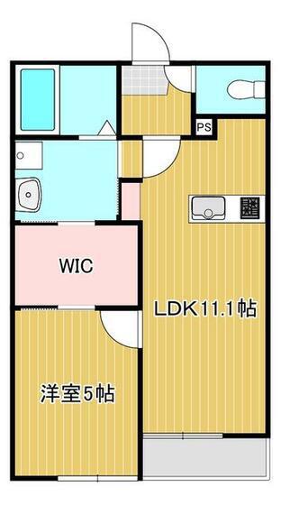 ネオステージ八王寺町(1LDK/3階)の間取り写真