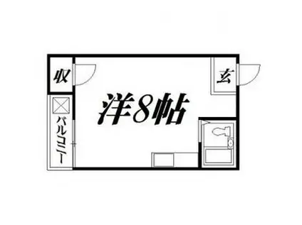 メゾン田町(ワンルーム/1階)の間取り写真