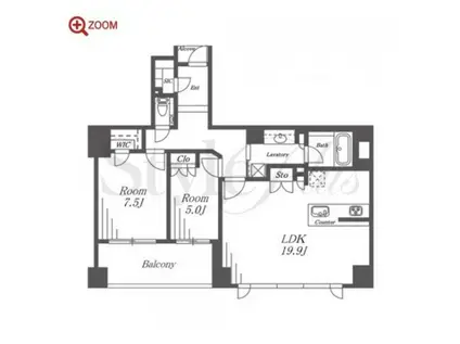 名鉄瀬戸線 清水駅(愛知) 徒歩11分 6階建 築4年(2LDK/4階)の間取り写真
