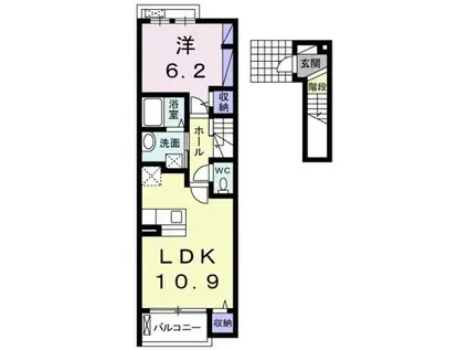サンライズ(1LDK/2階)の間取り写真