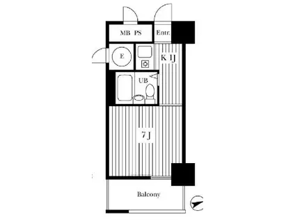 DIK新橋(1K/3階)の間取り写真
