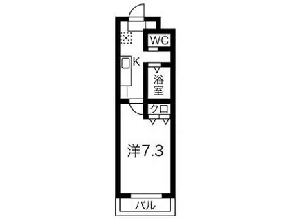 A・CITY志段味(1K/1階)の間取り写真