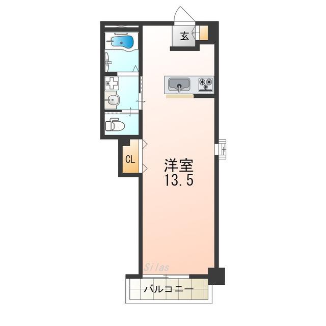 TKアンバーコート大町(ワンルーム/11階)の間取り写真