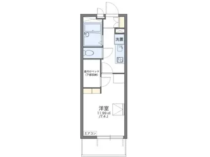 レオパレスエスポワール六郷(1K/2階)の間取り写真