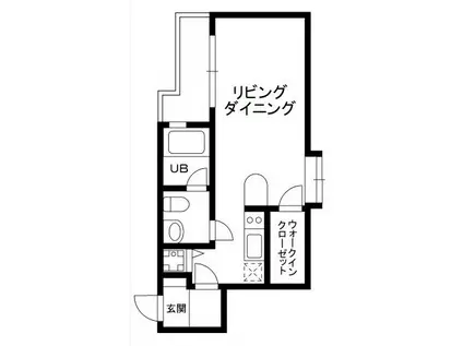 プラティーク夏目坂(ワンルーム/3階)の間取り写真