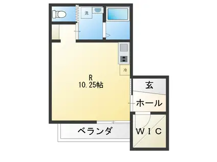 ラカーサフローレス(ワンルーム/3階)の間取り写真