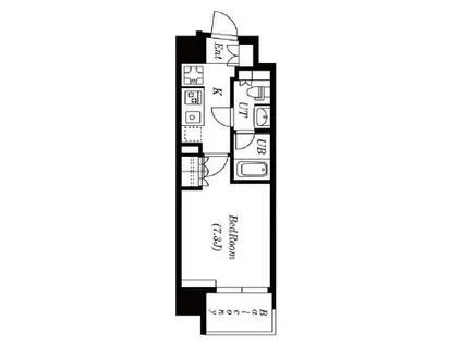 プラチナレジデンス(1K/11階)の間取り写真