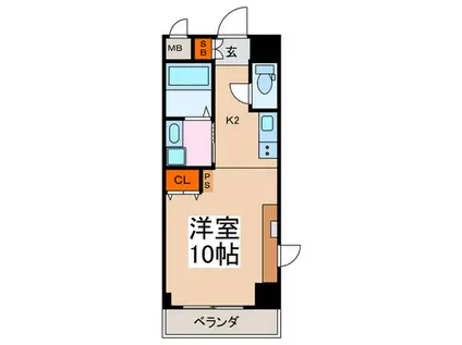 エイペックスみなとCENTRALAVENUE904(1K/9階)の間取り写真