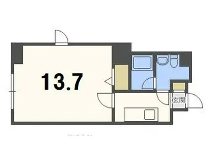 αNEXT東札幌(1K/4階)の間取り写真