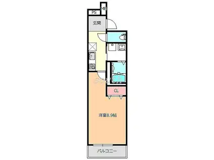 フジパレス関目II番館(1K/2階)の間取り写真