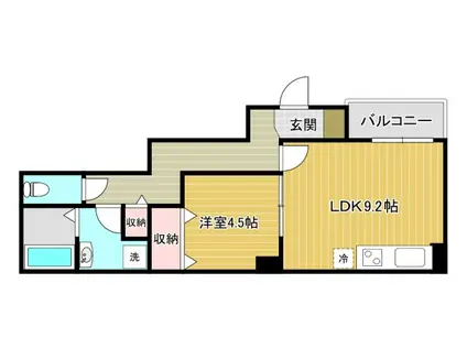 HEALING GRACE(1LDK/1階)の間取り写真