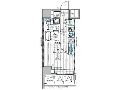 MAXIV横浜吉野町TRE(1K/4階)の間取り写真