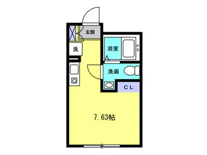 アクシスコート小岩(ワンルーム/3階)の間取り写真