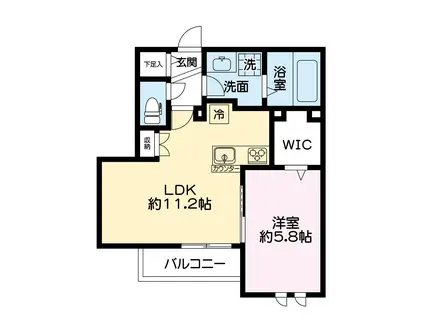 MAISON CAMELIA(1LDK/3階)の間取り写真