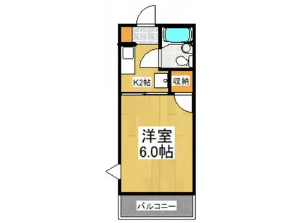 アーバンガーデニア(1K/2階)の間取り写真