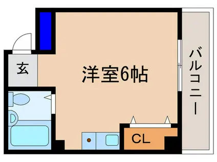 ロータスK1(ワンルーム/4階)の間取り写真