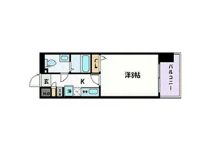 プレサンスMIU新栄(1K/3階)の間取り写真