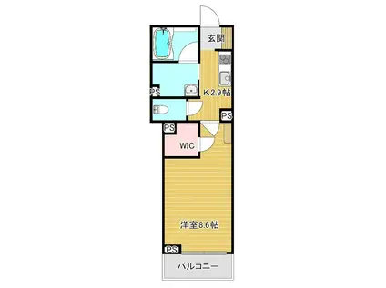 カピリナ(1K/3階)の間取り写真