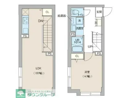 クリオ ラモード目黒洗足(1LDK/4階)の間取り写真