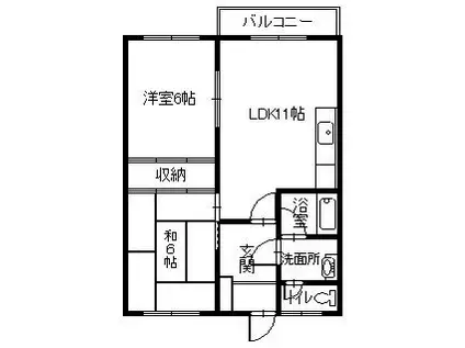 豊岡寿マンション(2LDK/1階)の間取り写真