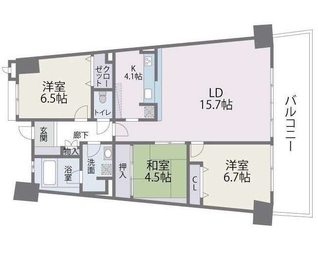 アイランドシティインフィニガーデン ノース棟(3LDK/5階)の間取り写真